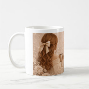 Cute Feminine Coffee Mug Floral Soft Girl Gift