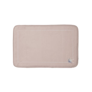 Cute feminine girly neutral conch shell blush pink bath mat
