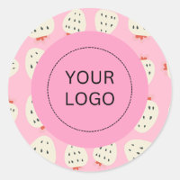 Cute Feminine Modern Strawberry Custom Logo