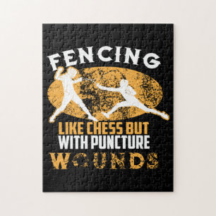 Cute Fencing Like Chess But With Puncture Wounds Jigsaw Puzzle