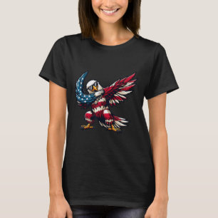 Cute Feral But Free Funny Raccoon 4th Of July Patr T-Shirt