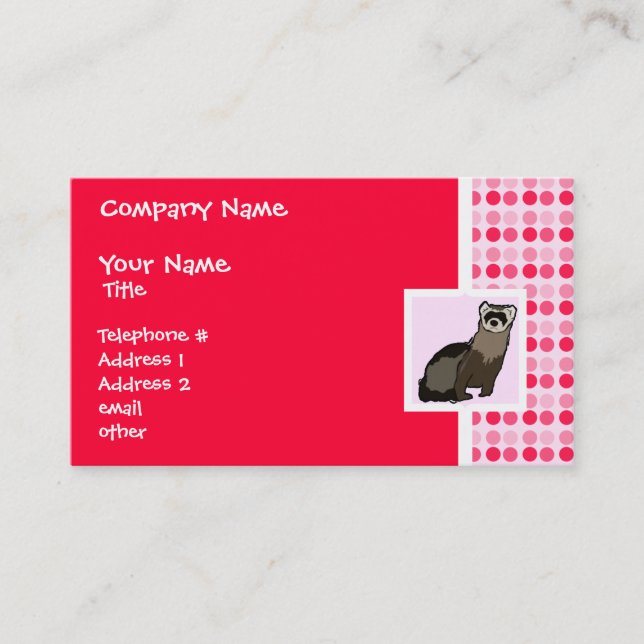 Cute Ferret Business Card (Front)