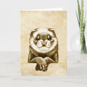 Cute Ferret Card