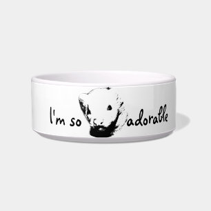 Cute Ferret Picture Bowl