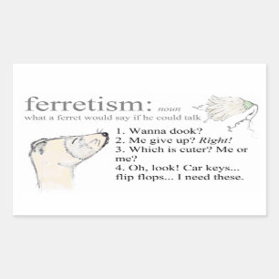 Cute Ferret Wanna Dook Sticker