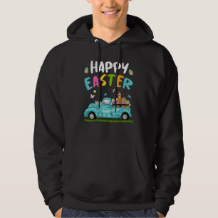 Cute Ferret With Bunny Ears Egg Hunting Truck East Hoodie