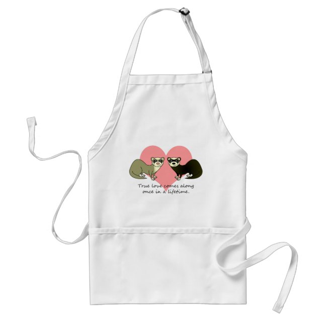 Cute Ferrets True Love Standard Apron (Front)