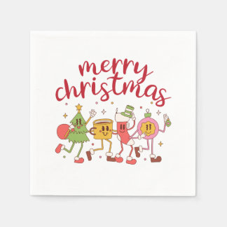 Cute & Festive Design For Merry Christmas Napkin
