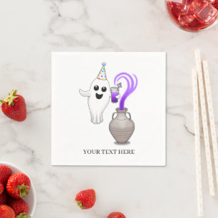 Cute Festive Halloween Ghost Napkin