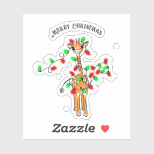 Cute festive Holiday Giraffe twinkle lights