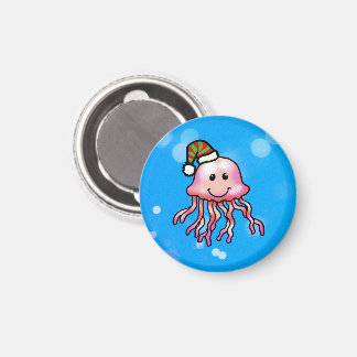 Cute Festive Jellyfish Cartoon Magnet