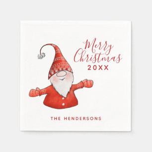 Cute Festive Merry Christmas Napkin