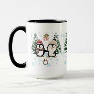 Cute Festive Penguins Winter Wonderland Christmas  Mug