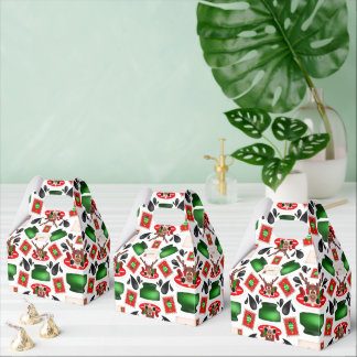 Cute Festive Red Kasky Christmas Reindeer Favor Box