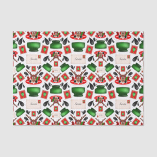 Cute Festive Red Kasky Christmas Reindeer Tissue Paper