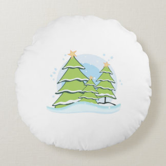 Cute festive round pillow