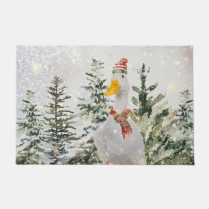 Cute Festive Winter Duck Doormat