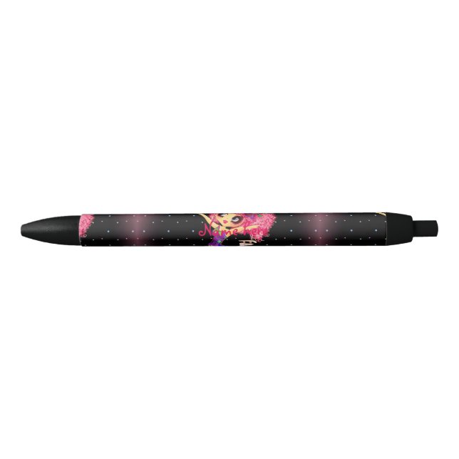 Cute Figure Skater Iceskating girl personalized Black Ink Pen (Front)