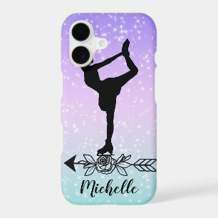 Cute Figure Skating Girl Sparkle Custom Name