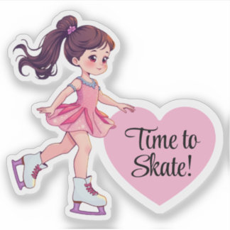 Cute Figure Skating Sticker 
