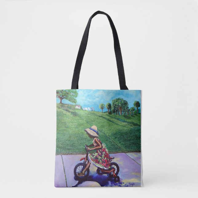 Cute Finish Line Tote Bag (Front)
