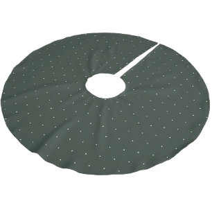 Cute fir green tiny polka dots pattern Christmas Brushed Polyester Tree Skirt