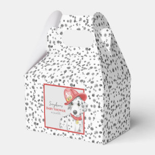 Cute Fire Fighter Dalmatian Baby Shower Favor Box