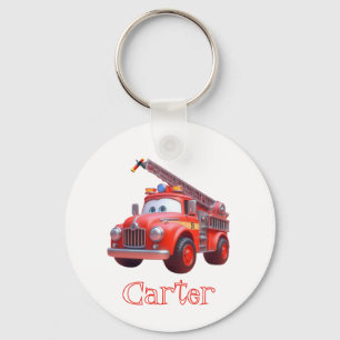 Cute fire truck keychain