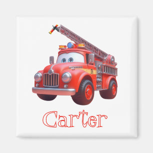 Cute fire truck magnet