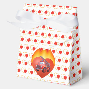 Cute fire truck Valentine's day Favor Box