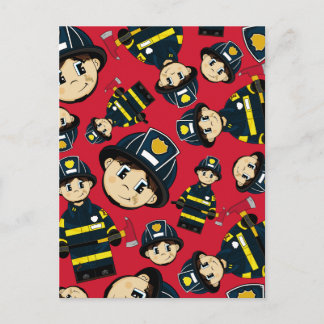 Cute Firefighter Postcard