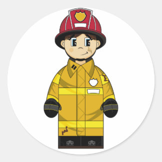 Cute Firefighter Sticker