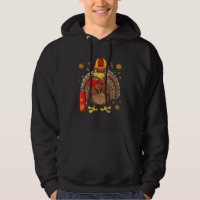 Cute Firefighter Turkey Thanksgiving Day Funny Cos