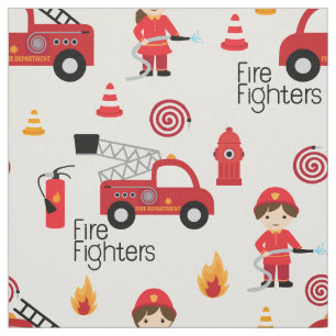 Cute Firefighters fabric