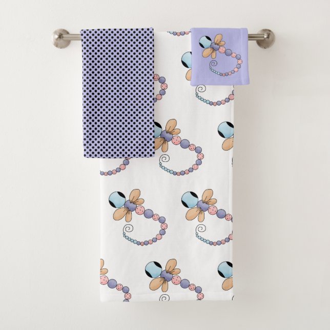 Cute Firefly Bath Towel Set (Insitu)