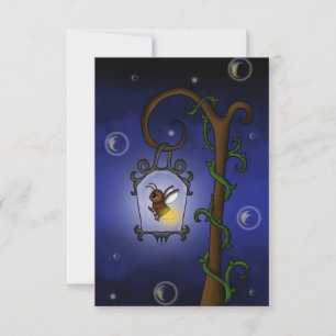 cute firefly invitation