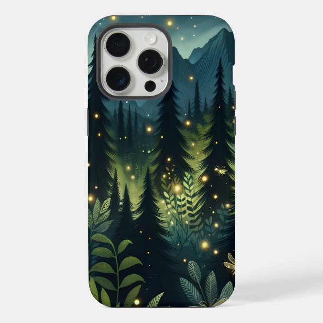 Cute Firefly Phone Case - Lightning Bugs iPhone 15 (Back)