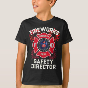 Cute firework safety director boom squad T-Shirt