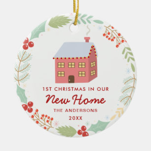 Cute First Christmas In Our New Home Ceramic Ornament