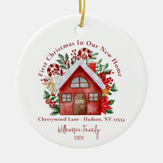 Cute First Christmas Our New Home Photo Ornament