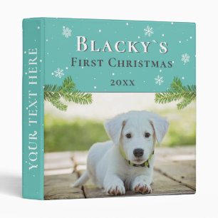 Cute First Christmas Puppy Christmas Photo Binder