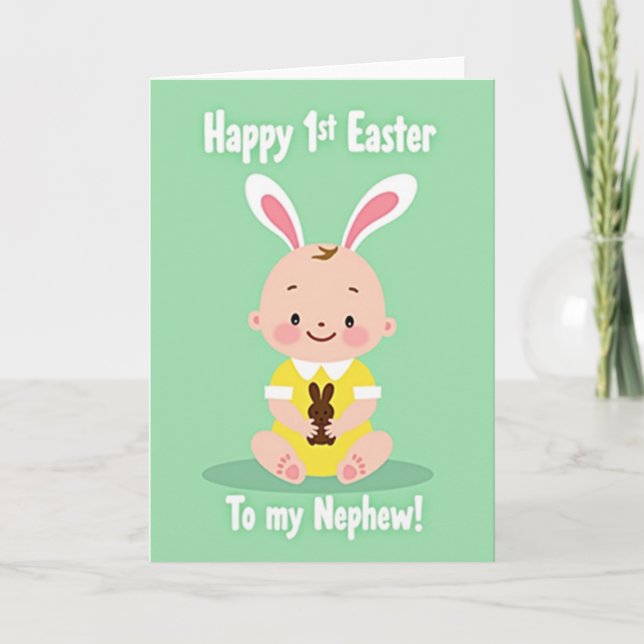 Cute First Easter Nephew Card (Front)