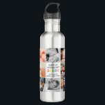 Cute First Father's Day Daddy | Photo Collage 710 Ml Water Bottle<br><div class="desc">A super cute water bottle designed for new dads at Father's Day,  featuring a photo collage and text which is easily personalized.</div>