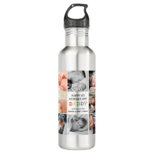 Cute First Father's Day Daddy   Photo Collage 710 Ml Water Bottle