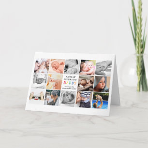 Cute First Father's Day Daddy Photo Collage Card