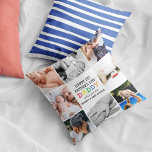 Cute First Father's Day Daddy | Photo Collage Thro Throw Pillow<br><div class="desc">Create your very own special first fathers day gift with this cute colourful photo collage pillow. Featuring 8 square photographs and the text 'Happy 1st Father's Day', the word DADDY in bright colourful letters, a we love you lots message and names. Makes a wonderful keepsake gift for the family to...</div>