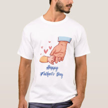 Cute First Father's Day Hand Holding Minimalist T-