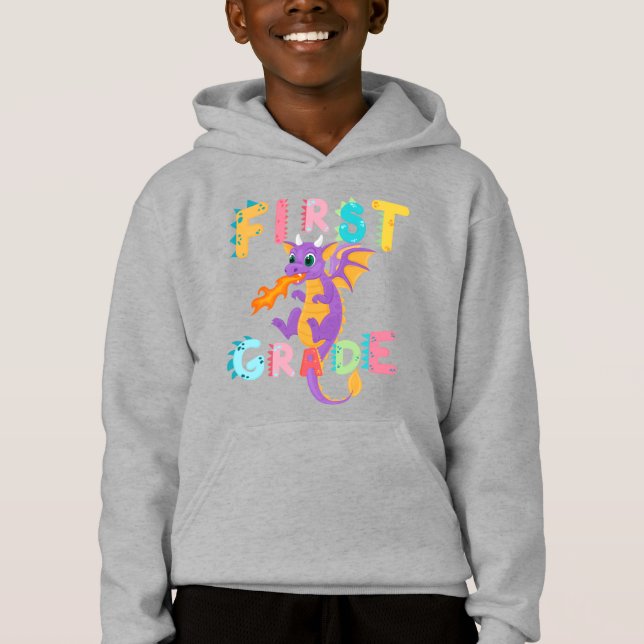 Cute First GRADE Dinosaur Squad School boys kids (Front)