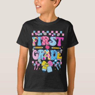 Cute First Grade Teacher 1st Grade Boys Girls Back T-Shirt