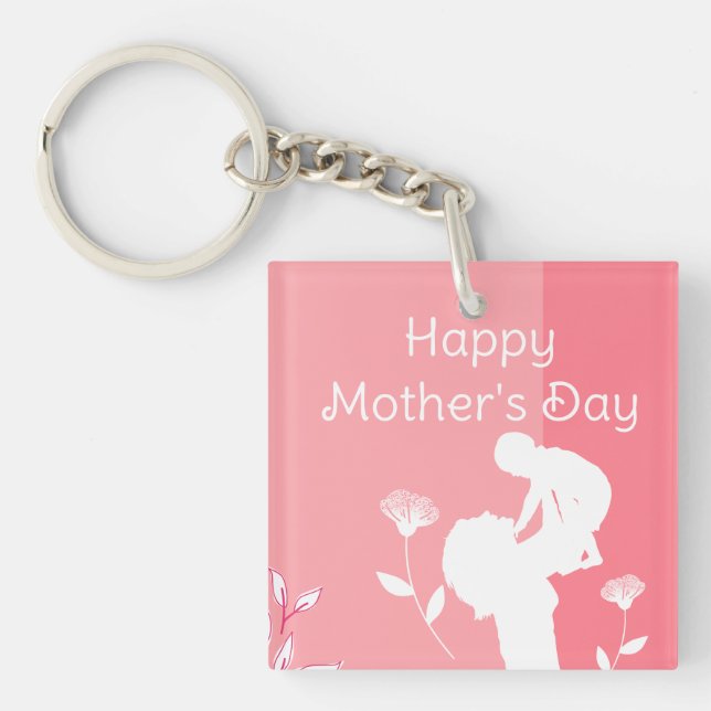  Cute First Mother's Day Keychain (Front)